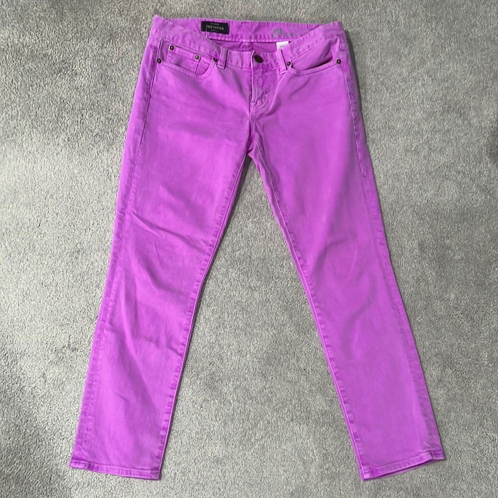 NWT J. Crew Toothpick Ankle Jeans Size 29 (but run small!) in Purple